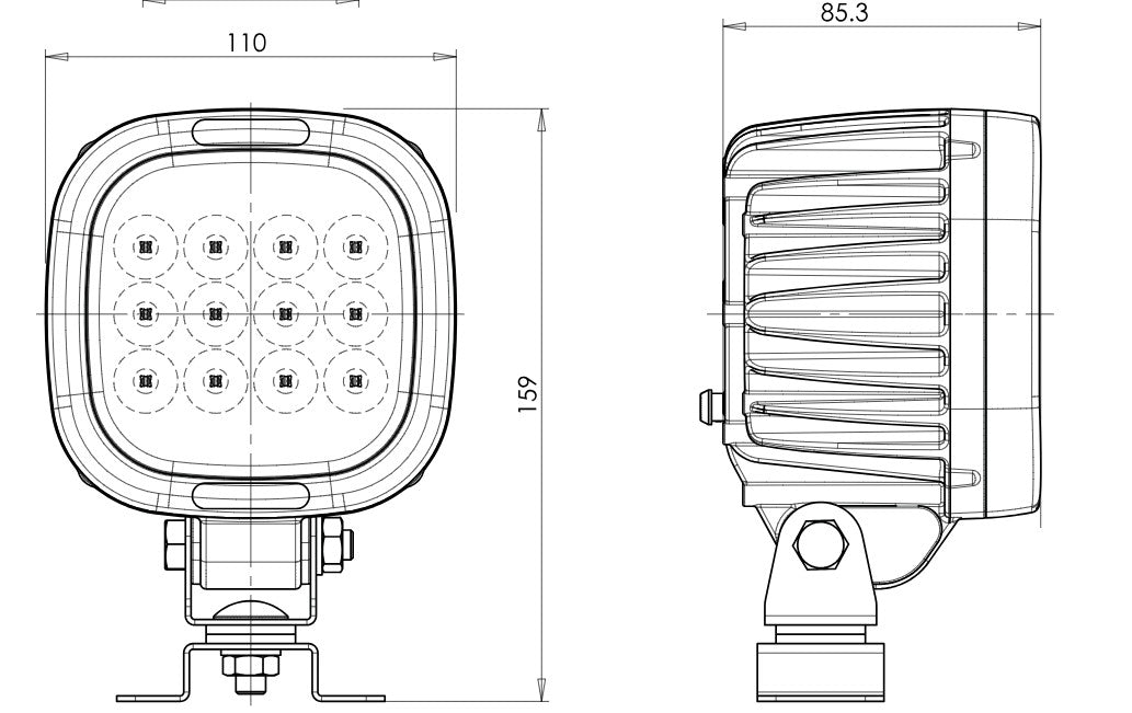 W130 8000lm LED Work Lamps – EC1214 EC1215 Flood Spot Light