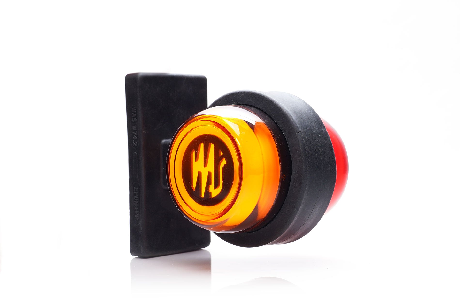 Amber-Red Neon Outline Stalk Marker Lamp W74.2 Logo - Euromotive Lighting & Signal