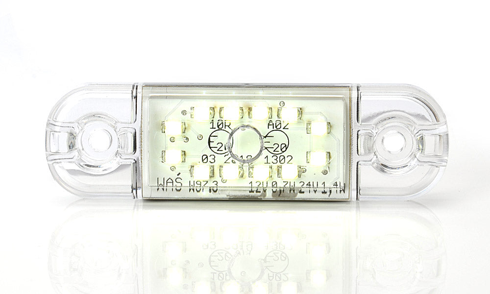 Front Position Marker Slimline Flat 12 Led Clear W97.3 - Euromotive Lighting & Signal