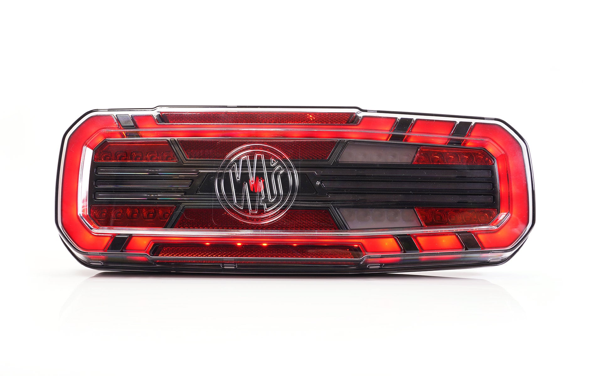 W278DD LINE 5 Function Truck Tail Lamp with Dynamic Indicator & Dark Lens (NO LOGO) - Superseal Connectors & 7 Pin TYCO