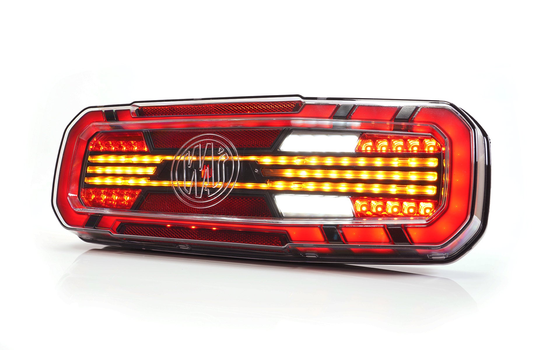 W278DD LINE 5 Function Truck Tail Lamp with Dynamic Indicator & Dark Lens (NO LOGO) - Superseal Connectors & 7 Pin TYCO