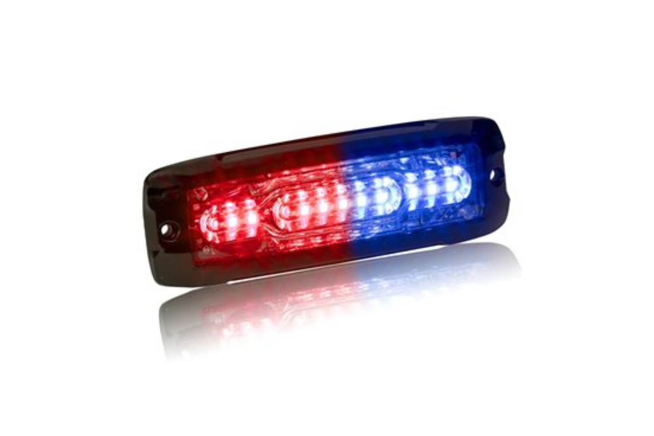 XT12 LED Surface Mounted Dual Colour Lamp (M57) - Xtreme Thin Series Blue/Red - Euromotive Lighting & Signal