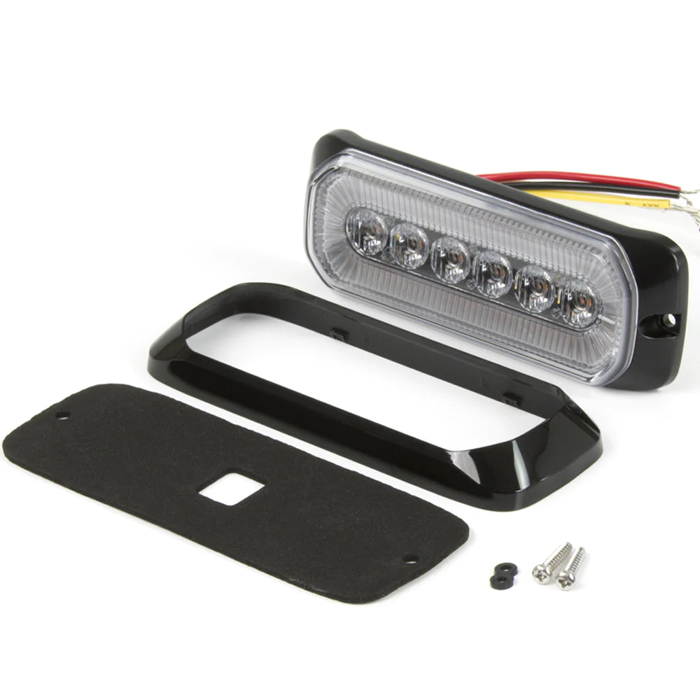 HB6 Strobe Light with Halo Ring (M069) - Halo Blitz Series Amber-AmberHalo - Euromotive Lighting & Signal