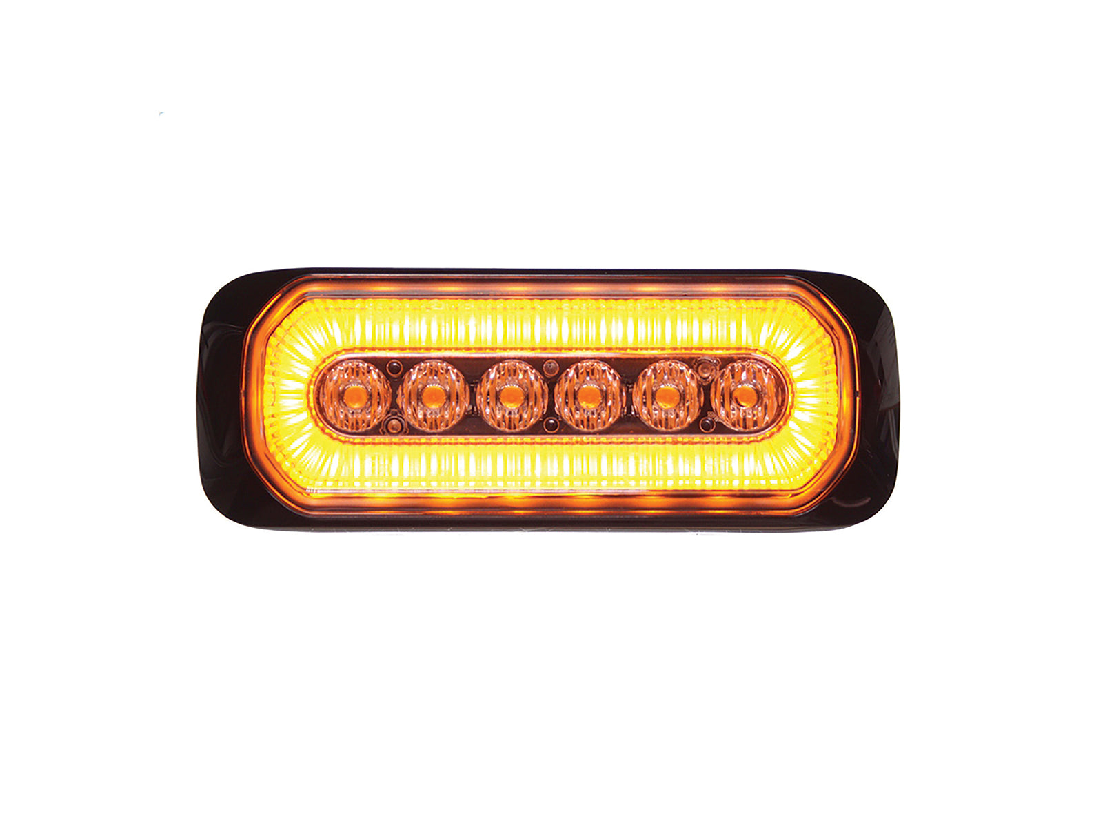 HB6 Strobe Light with Halo Ring (M069) - Halo Blitz Series Amber-AmberHalo - Euromotive Lighting & Signal