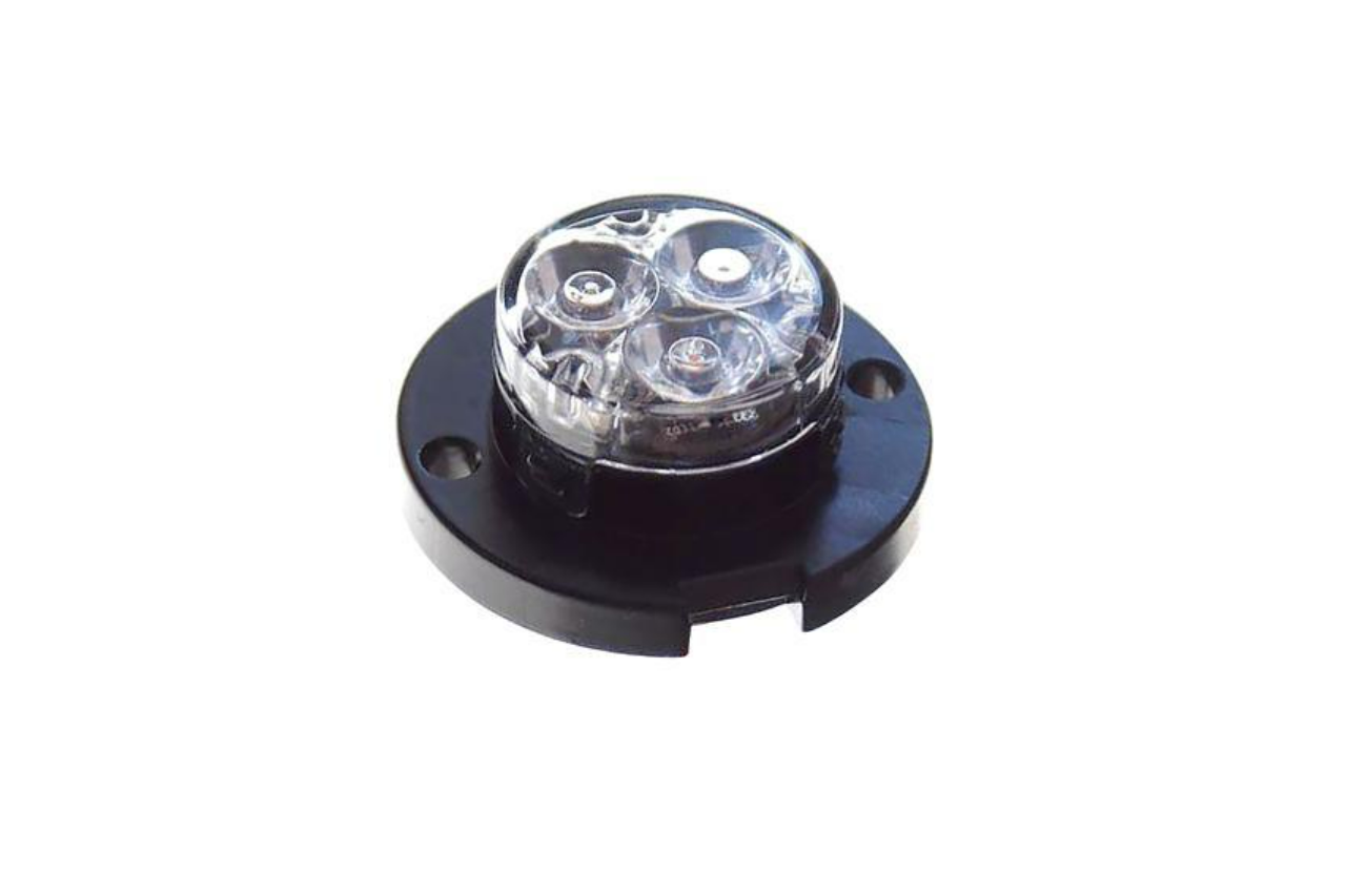 White 3 LED Blast Surface Mounted Directional Warning Strobe - Covert Series - Euromotive Lighting & Signal