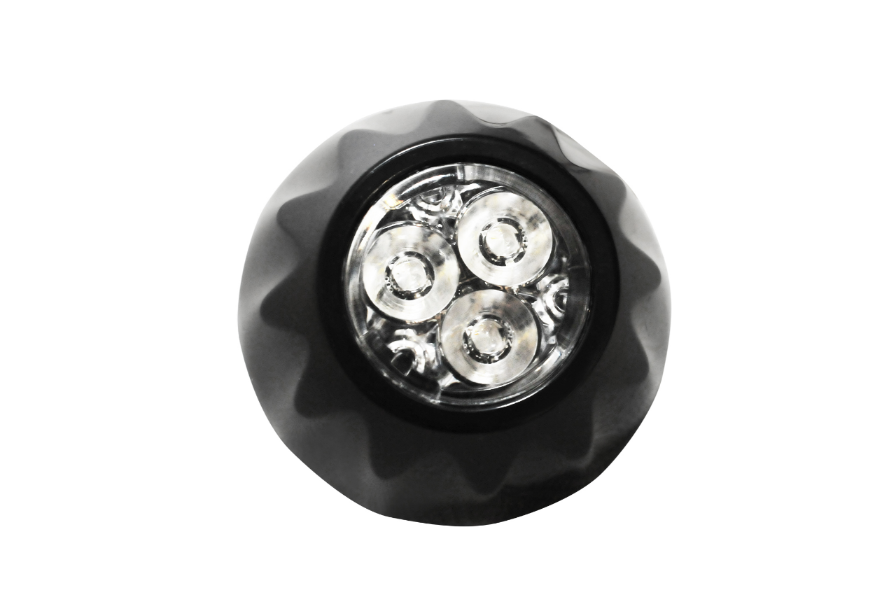White 3 LED Blast Surface Mounted Directional Warning Strobe - Covert Series - Euromotive Lighting & Signal