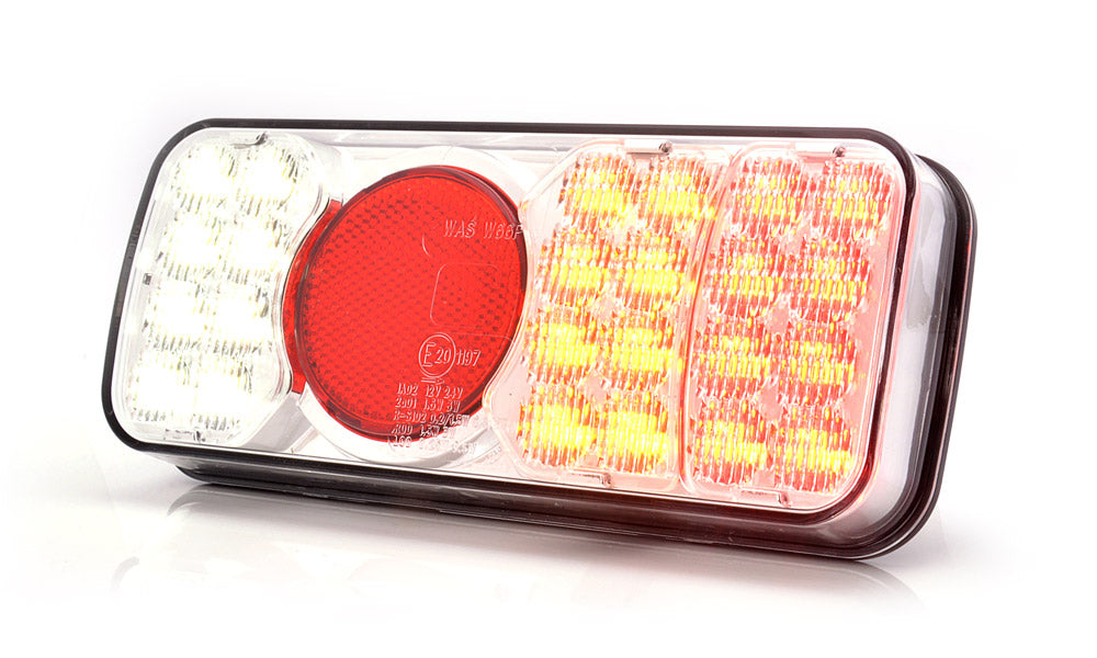 Rear Comb Lamp Stop/Tail/Ind/Rev Clear Lens W66P - Euromotive Lighting & Signal