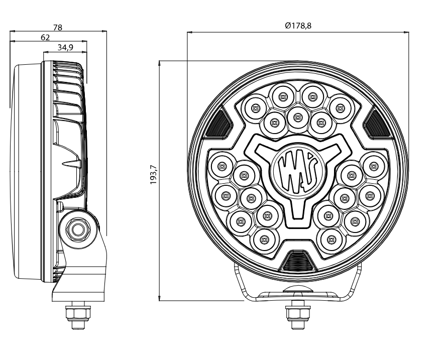 W257 EC2180 Multifunction Driving Lamp - Euromotive Lighting & Signal