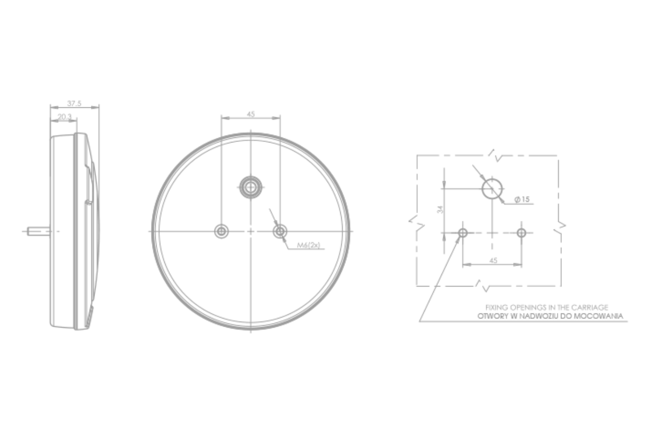W142 Honeycomb LED Chrome Reversing Lamp - EC1083/I - Euromotive Lighting & Signal