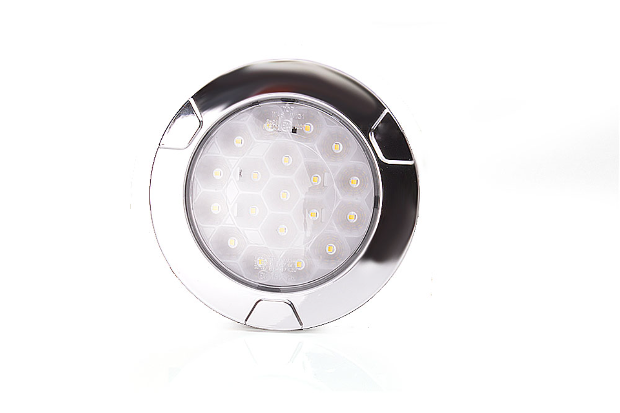 W142 Honeycomb LED Chrome Reversing Lamp - EC1083/I - Euromotive Lighting & Signal