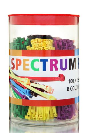 Coloured Cable Ties Tub of 320, 200mm x 4.8mm - Euromotive Lighting & Signal