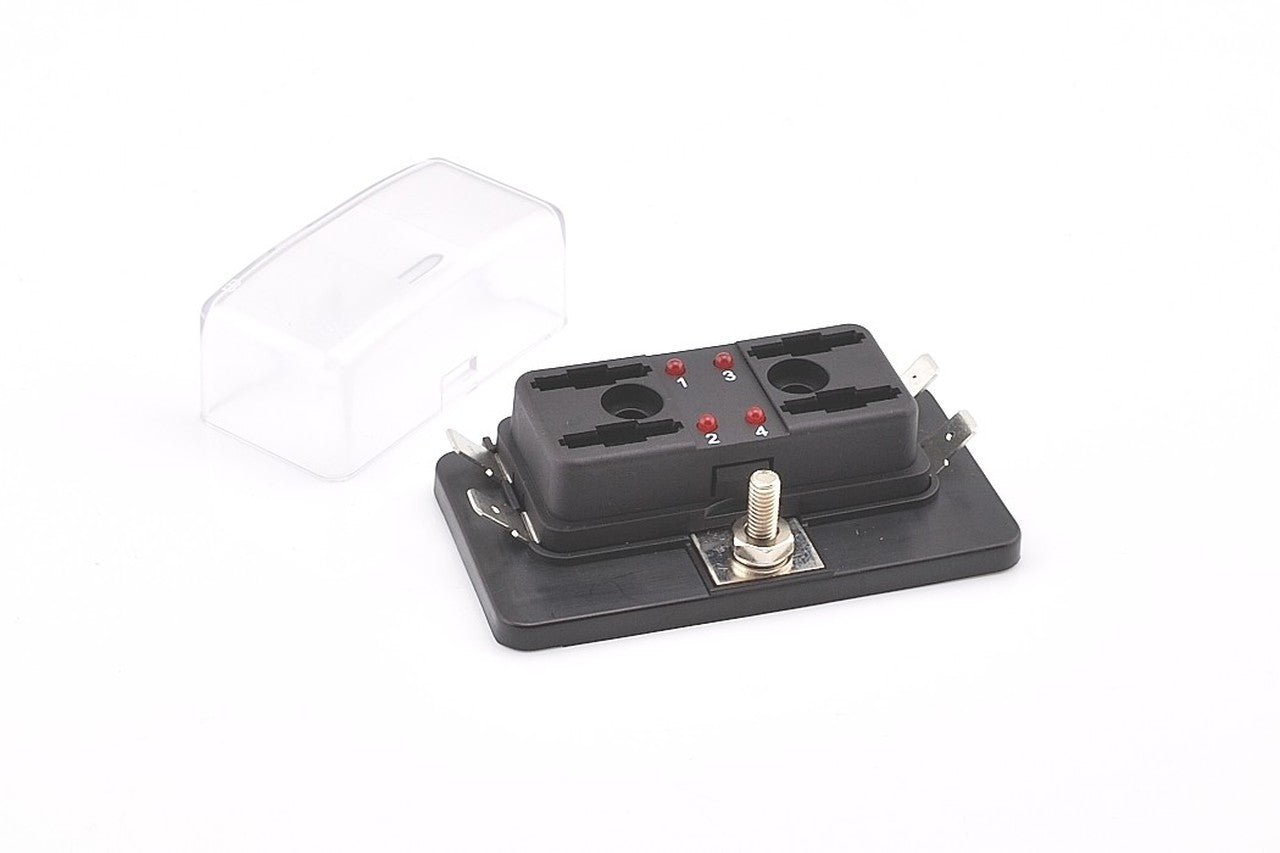 Led Fuse Box For 4 Fuses - Euromotive Lighting & Signal