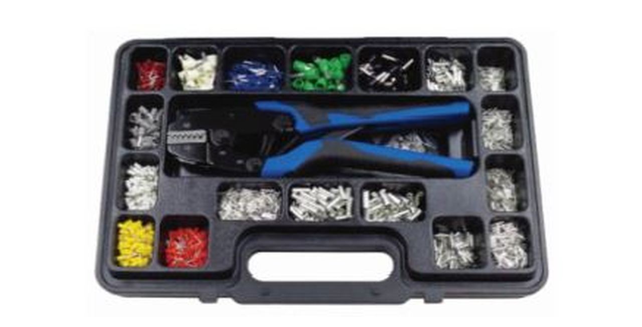 Pro Closed End Term Crimp Kit with Crimp Tool 3713 Pcs - Euromotive Lighting & Signal