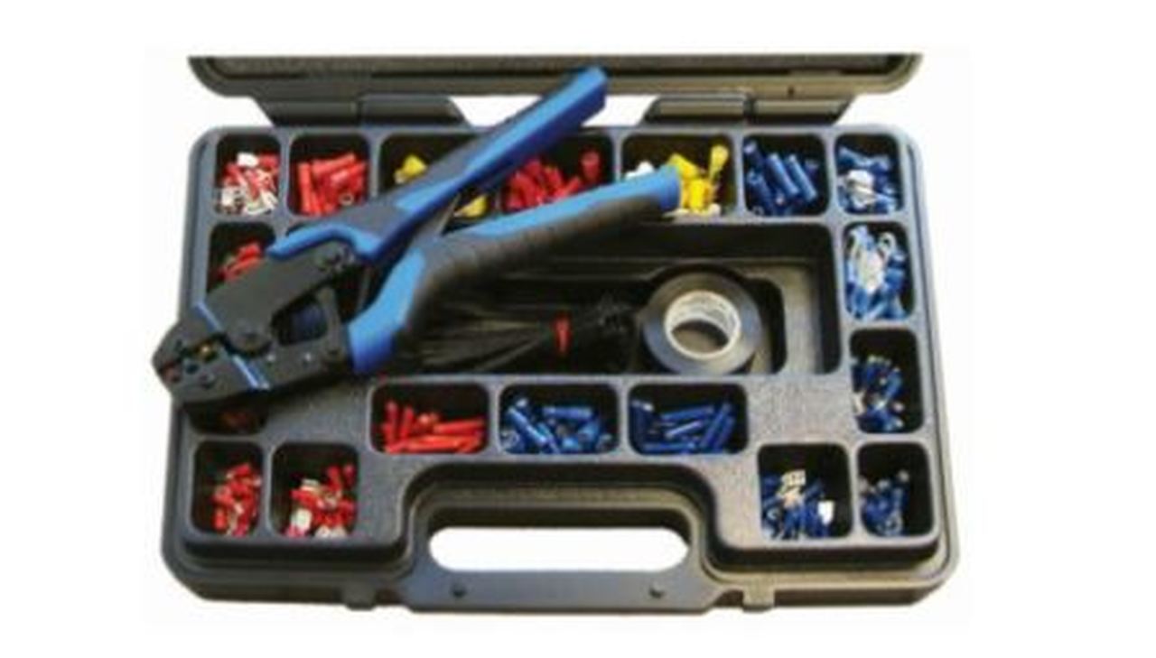 Pro Insulated Term Crimp Kit With Crimp Tool 552 Pcs - Euromotive Lighting & Signal