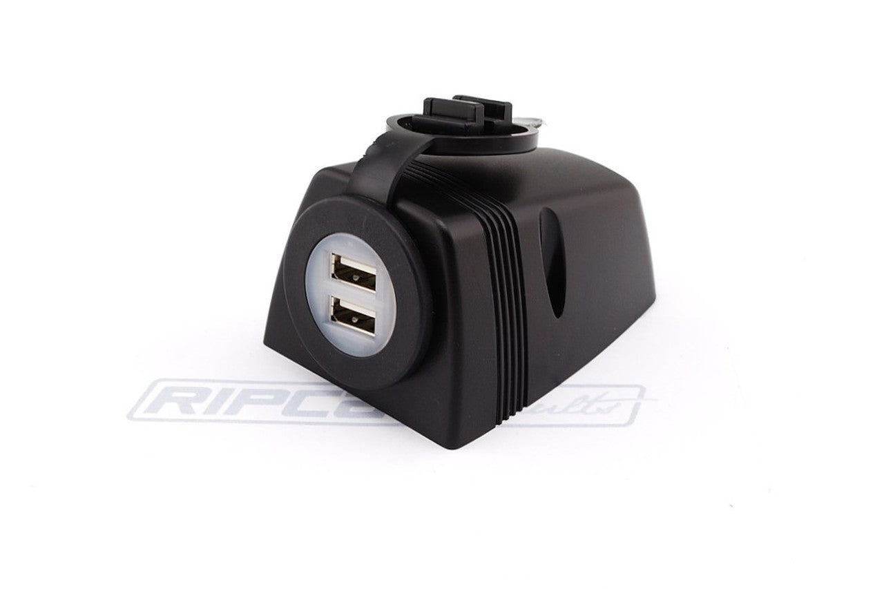 USB Dual Port with Cover & Surface Mount - Euromotive Lighting & Signal