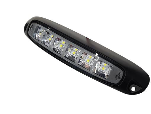 SL209 LED scene light surface mount 12V 24V
compact LED utility light for vehicle exterior
side view of SL209 SceneLite LED flood light
mounted SL209 LED scene light on emergency vehicle