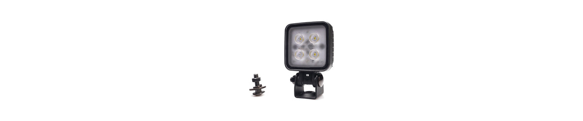 WAŚ compact Basic+ LED work lamp with mounting hardware