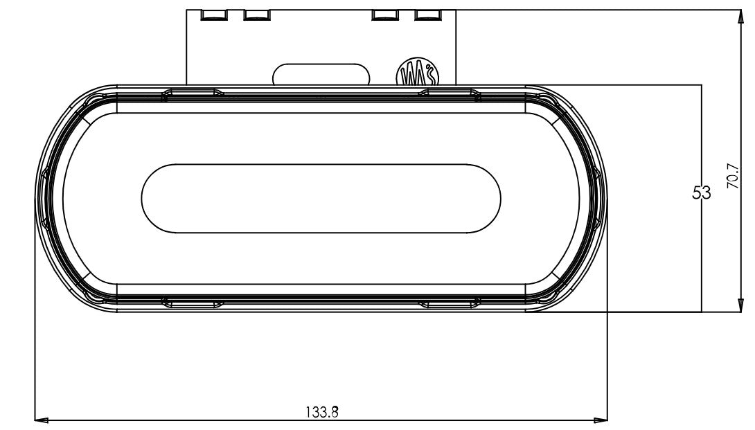 Side Marker Lamp with Indicator & Logo, 12/24V, W240 - Euromotive Lighting & Signal