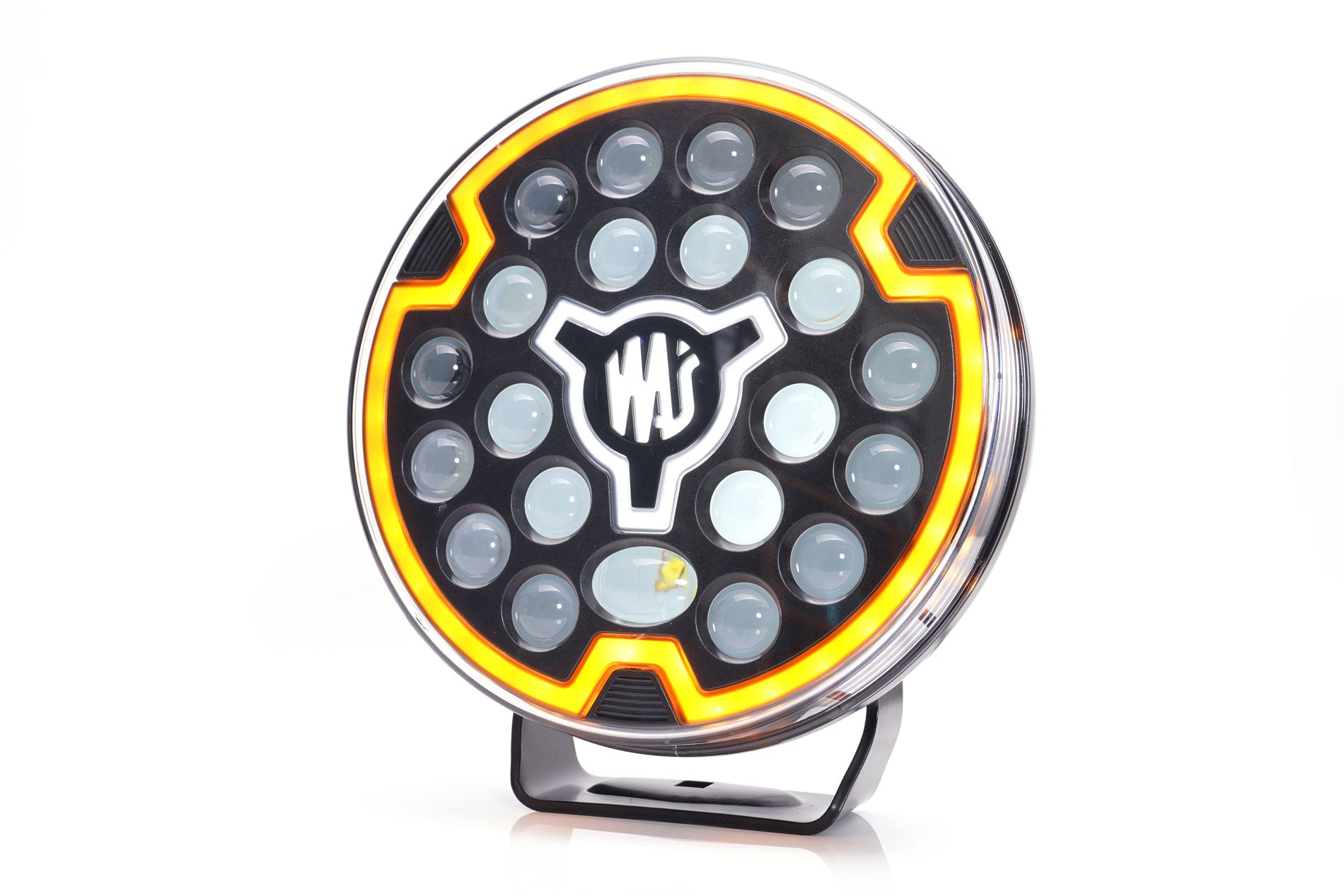 9" Round Driving Lamp, Black, Amber Position W268 HR50