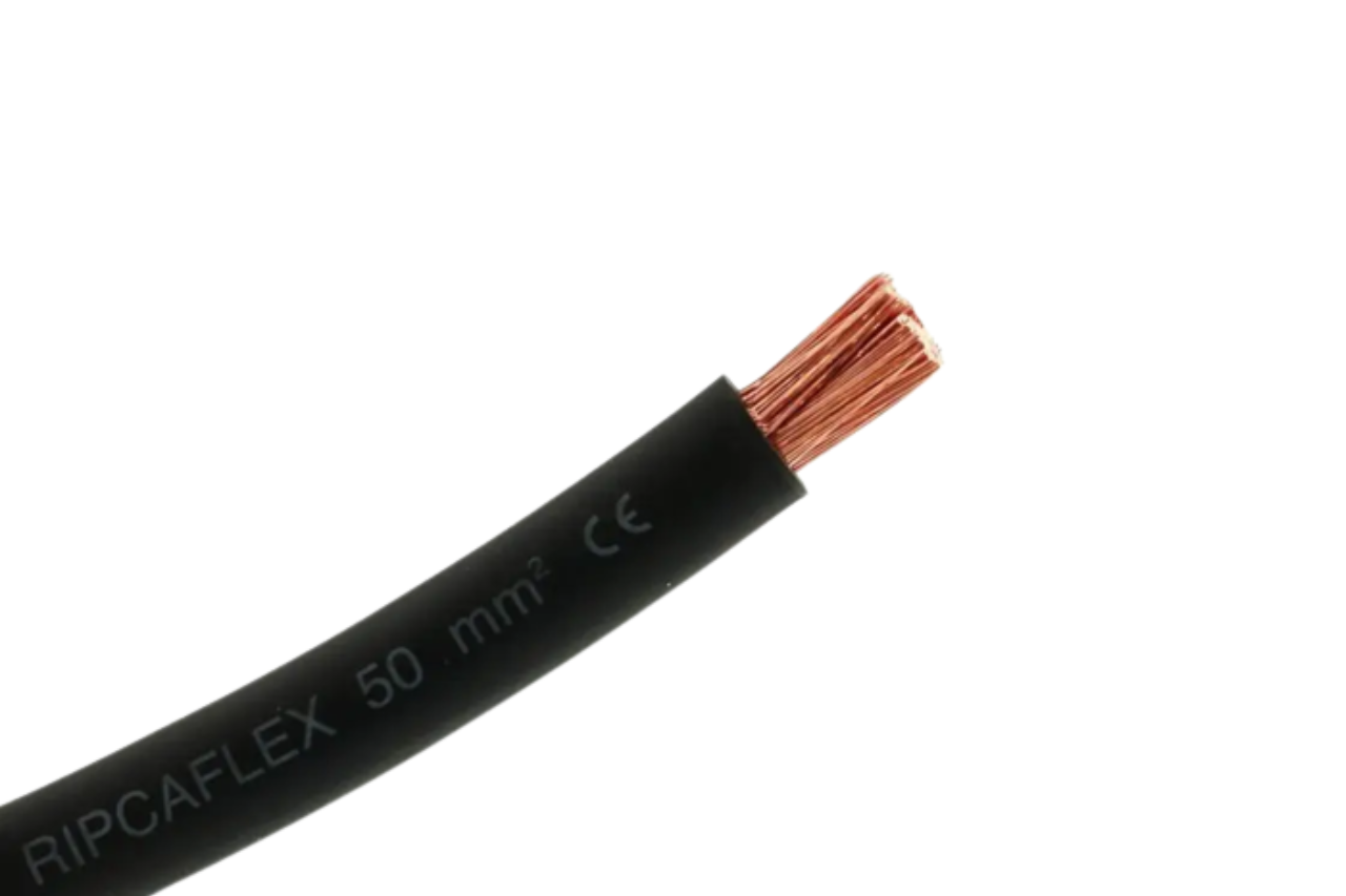 50mm2 Flexible Battery Cable Per Meter Black - Euromotive Lighting & Signal