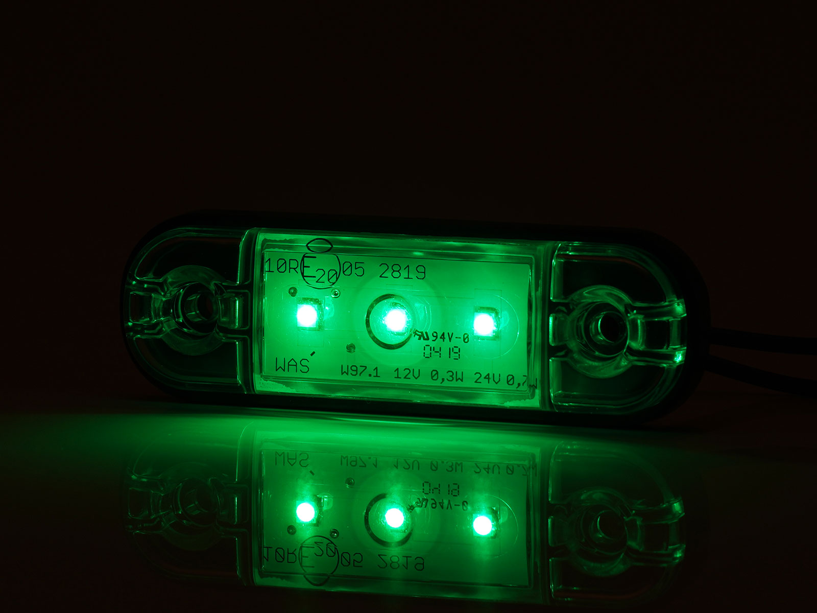 Green Slimline Marker 3 Led