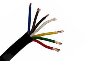 7 Core Thinwall Auto Cable - 6x1mm2 & 1x2mm2 Round Black