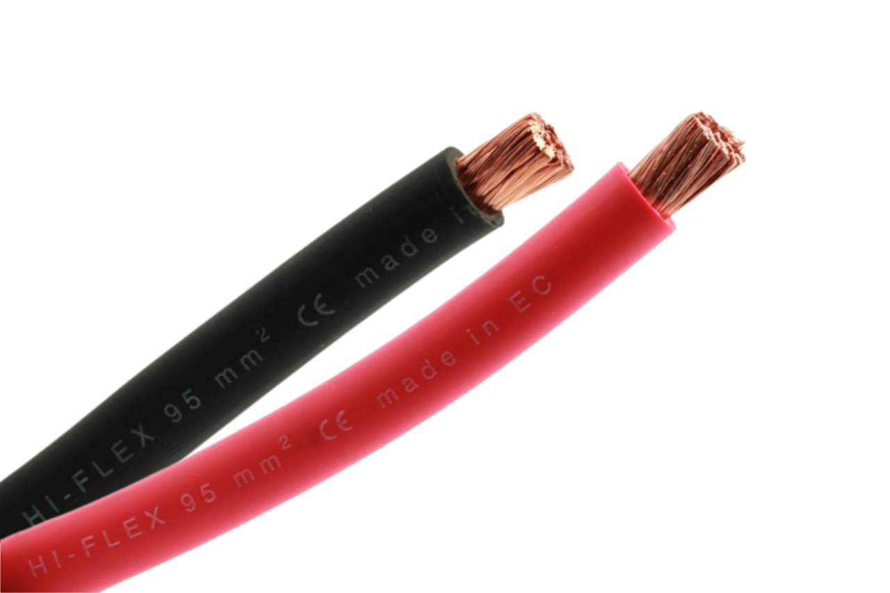 Red Hi-Flex 25mm2 cable per meter