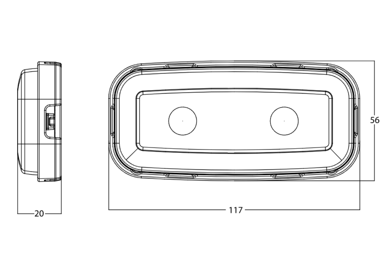 W225 Rear LED Fog Lamp - EC1481KRF