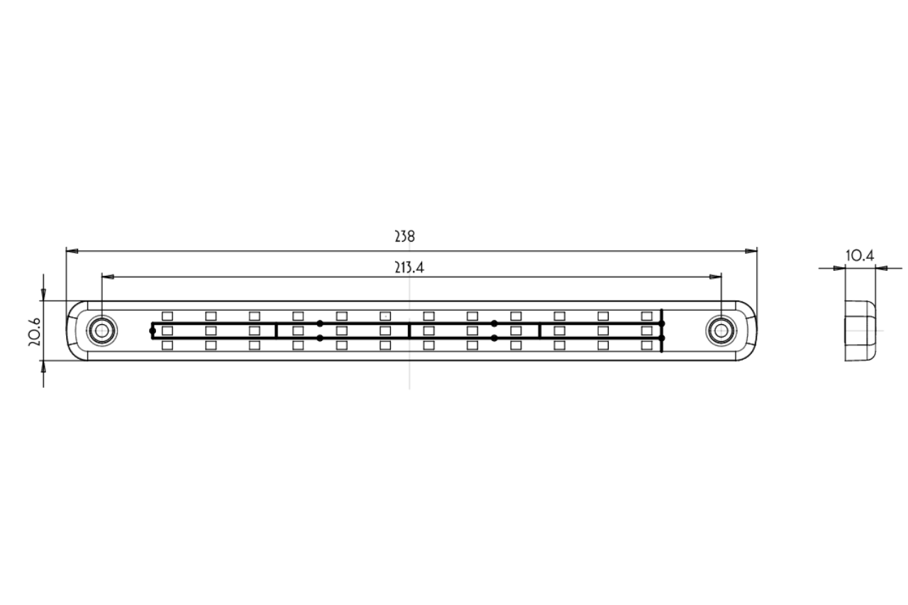 W232 LED Super Slimline Stop/Tail with Static Indicator - EC1505