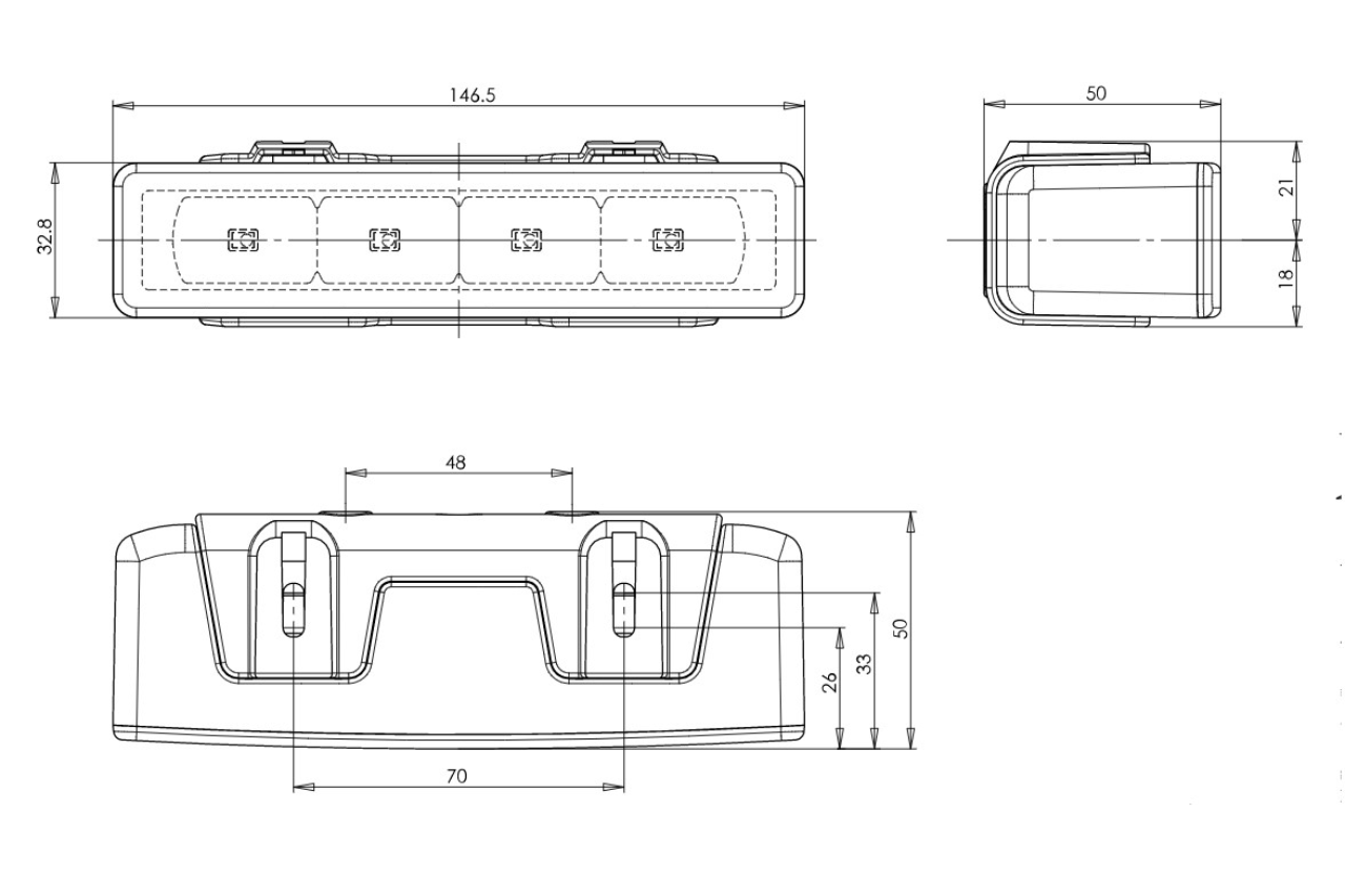 W85 LED Daytime Running Lights 4 LED's - EC705