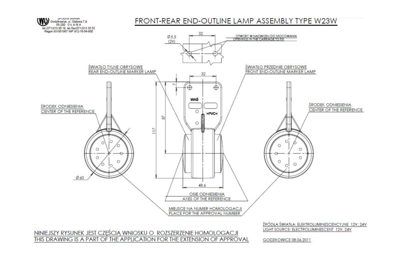 W23STAR LED Front and Rear Position Marker - EC882