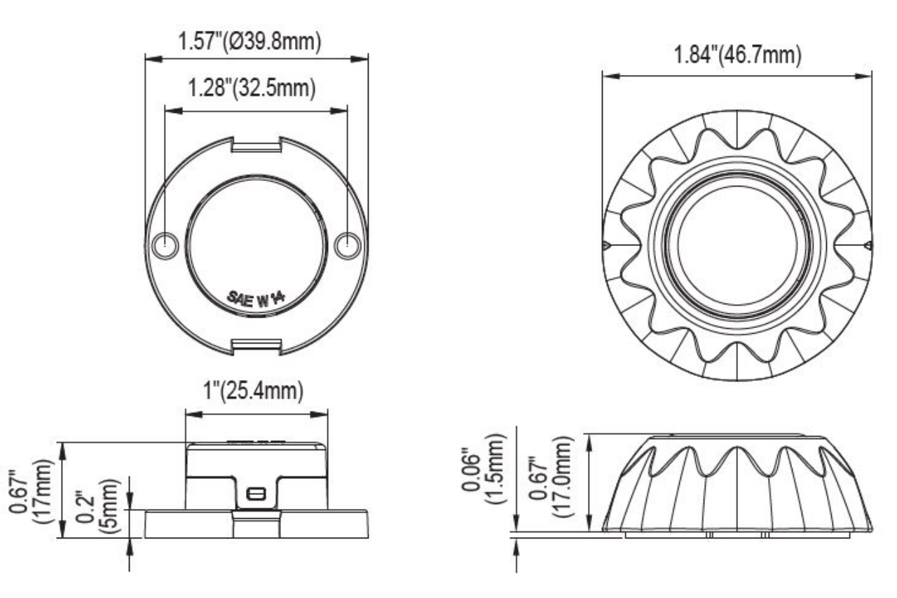 Products 3 LED Blast Surface Mounted Directional Warning Strobe - Covert Series