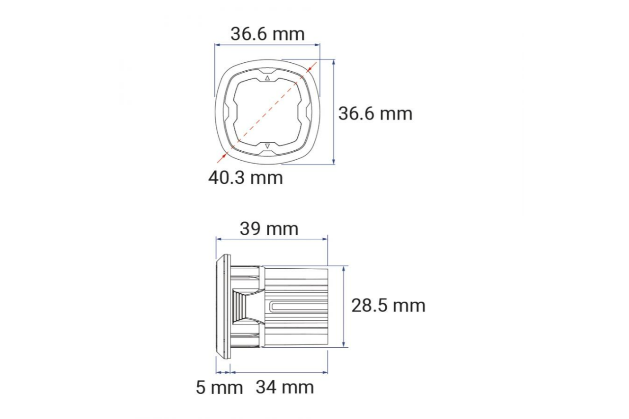 F16 Pop-n-Lock 6 LED Directional Lamp - Covert Series White