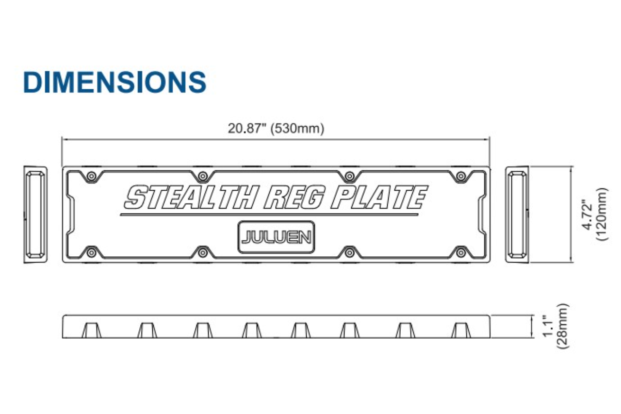 Stealth Registration Number Plate Warning Lamp - Blue