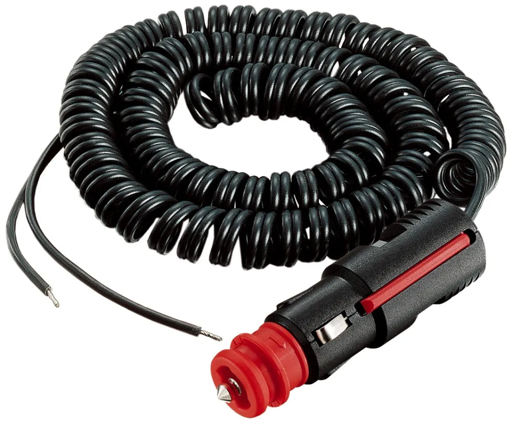 Universal Plug with Helix Cable, 12/24V, 8A