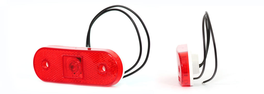 Rear Position Marker Lamp Oval Red (No Bracket) W47 - Euromotive Lighting & Signal