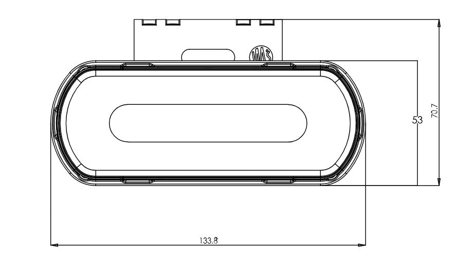 W240 EC1600 Front position Oval Marker Lamp with Outline Projection - Euromotive Lighting & Signal