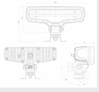 W149 EC1101/I 9 LED Driving Lamp with Superseal Connector