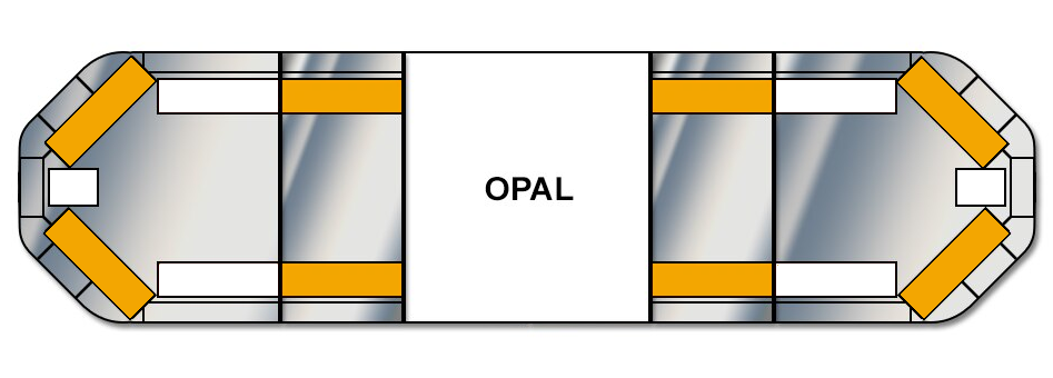 ELS Legion Led Lightbar 1250mm - 8 Amber Module Opal Center
