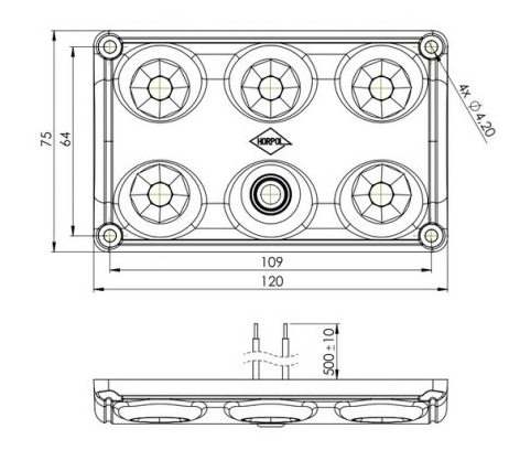 LWD2157 Switch LED 900/270lm & Red Night, 12/24V