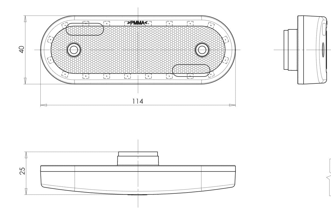 W179 Rear Position Lamp 20 LED with Brake Function - EC1251