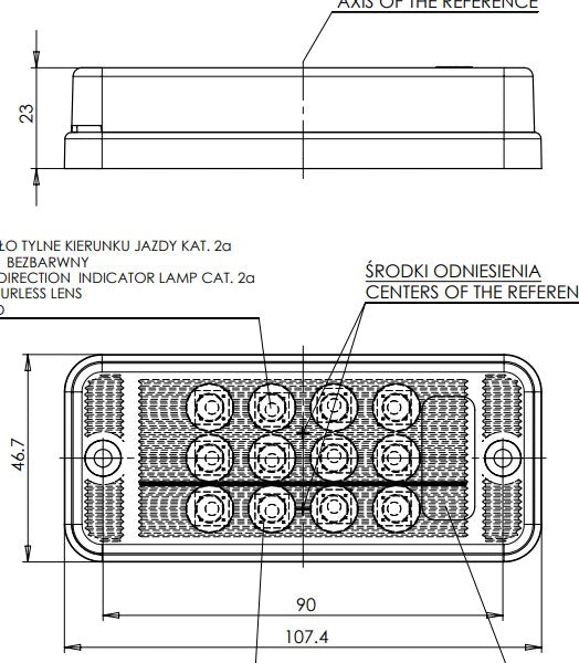 W111 EC821 LED Stop/Tail/Indicator Lamp