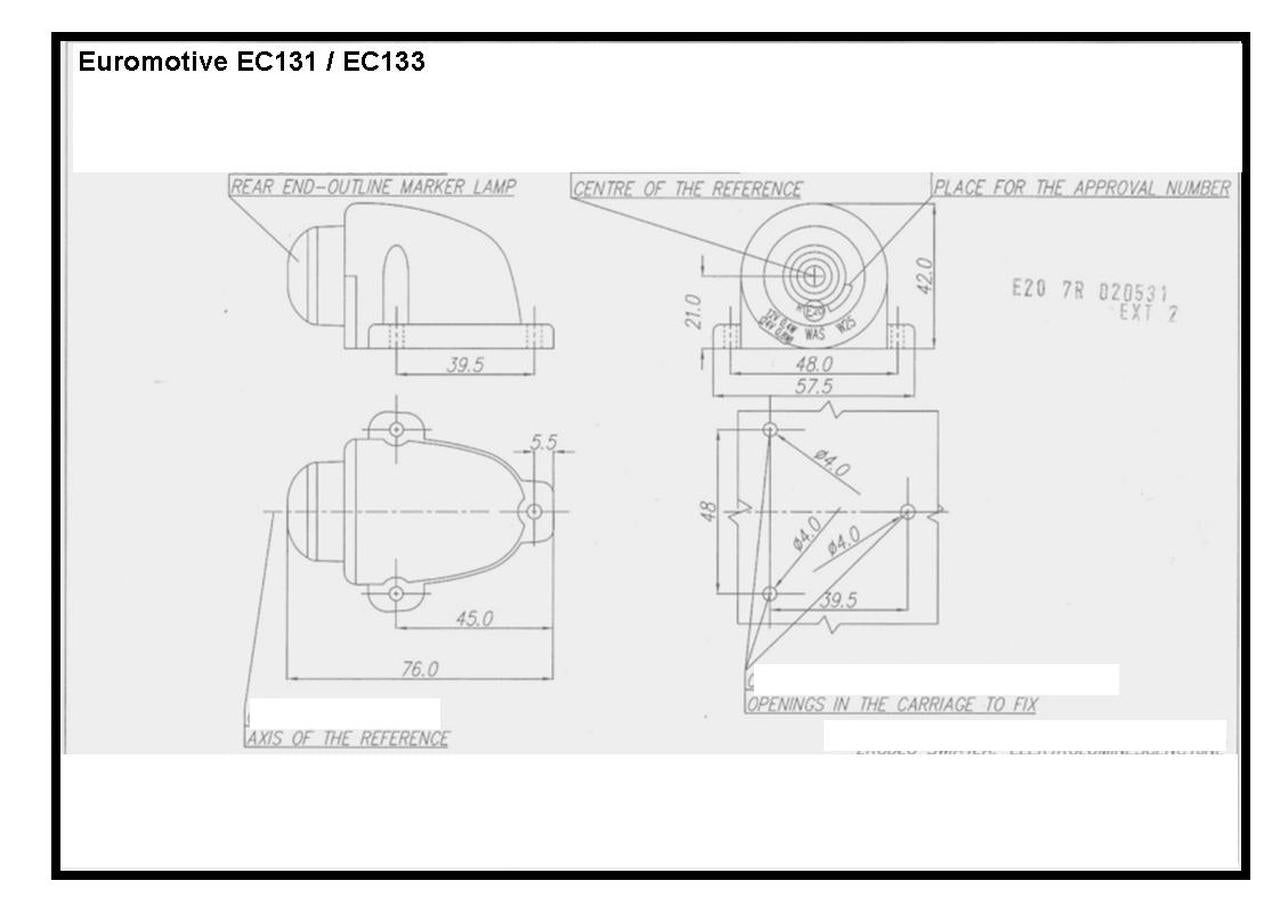 W25 EC131 LED Rear End Outline Position Lamp