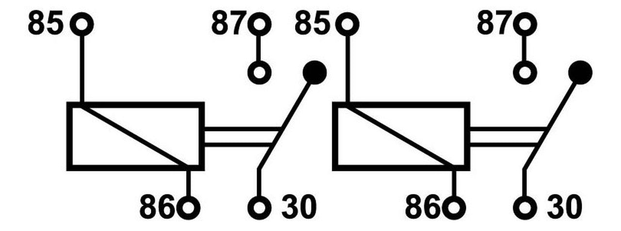 2020 Mini Relay Normally Open 2 x 12V, 2 x 30A, 2 x 4-Pins