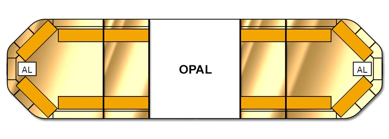 ELS Legion Led Lightbar 1250mm - 12 Amber Module Opal Center