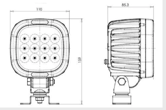 W130-7000 EC1207 & EC1208 Flood Or Spot Led Worklamps 7000Lumen - Euromotive Lighting & Signal